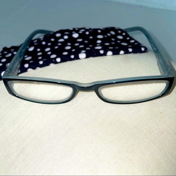 Like-new +2.75 midnight blue & rhinestone readers/glasses with microfiber pouch - Picture 3 of 5